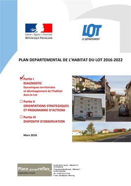 Plan Departemental De L'habitat Du Lot 2016V2022