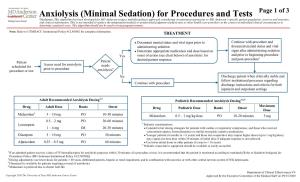 Anxiolysis (Minimal Sedation) for Procedures and Tests