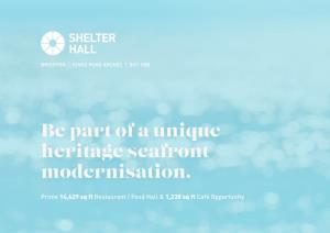 Be Part of a Unique Heritage Seafront Modernisation