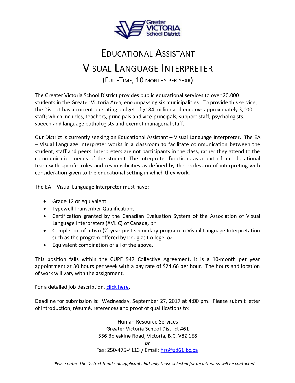 Educational Assistant