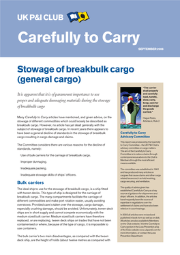 Stowage of Breakbulk Cargo (General Cargo)