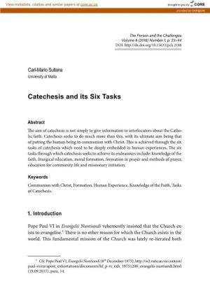 Catechesis and Its Six Tasks