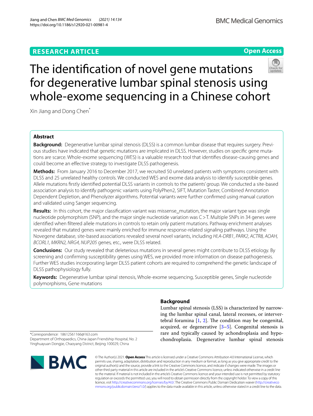 The Identification of Novel Gene Mutations