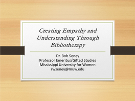 Using Bibliotherapy with Highly Gifted Students