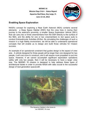 NEEMO 16 Topside Reports 3 and 4