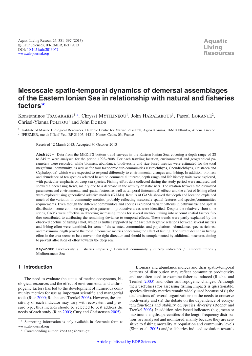 Mesoscale Spatio-Temporal Dynamics of Demersal Assemblages of The