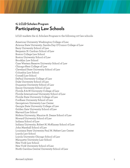 Participating Law Schools