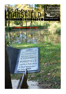 Issue 31 December 2018 Published by the Katherine Mansfield Society, Bath, England