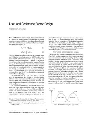 Load and Resistance Factor Design