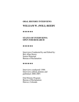 Reedy, William W