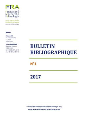 Bulletin Bibliographique 2017