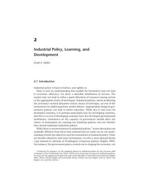 Industrial Policy, Learning and Development