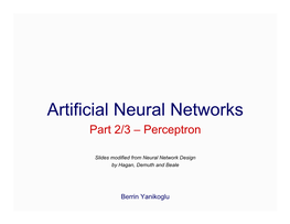 Artificial Neural Networks Part 2/3 – Perceptron