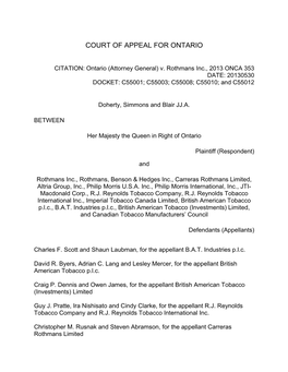 Court of Appeal for Ontario