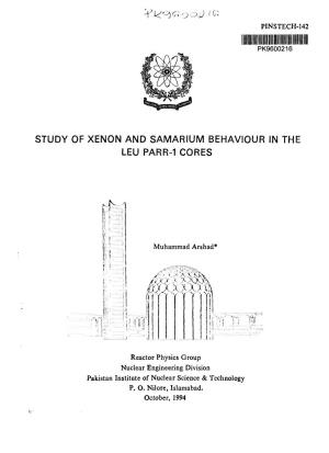 Study of Xenon and Samarium Behaviour in the Leu Parr-1 Cores