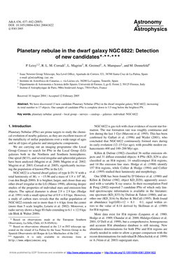 Planetary Nebulae in the Dwarf Galaxy NGC 6822: Detection of New Candidates�,��,�