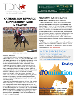 Catholic Boy Rewards Connections' Faith in Travers