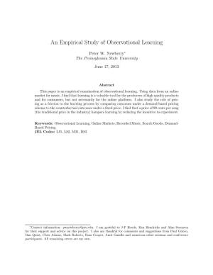 An Empirical Study of Observational Learning