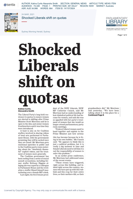 Shocked Liberals Shift on Quotas
