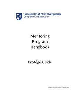 Mentoring Program Handbook: Protege Guide