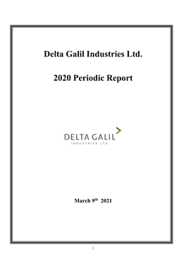 Delta Galil Industries Ltd. 2020 Periodic Report