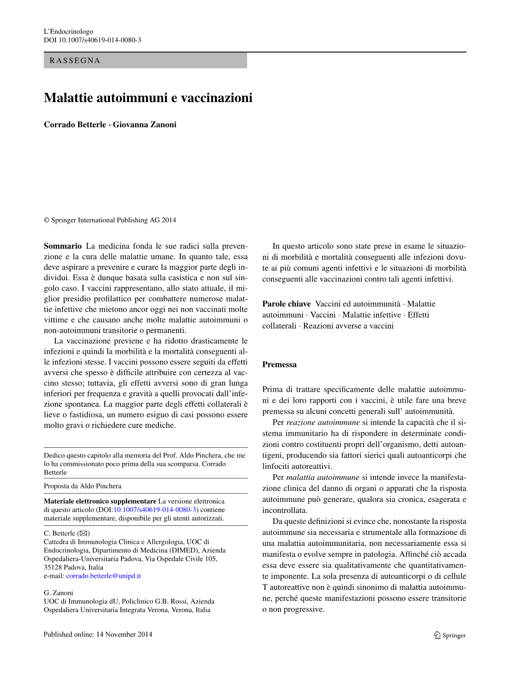 Malattie Autoimmuni E Vaccinazioni