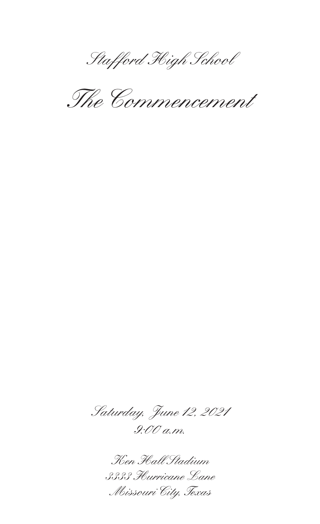 The Commencement