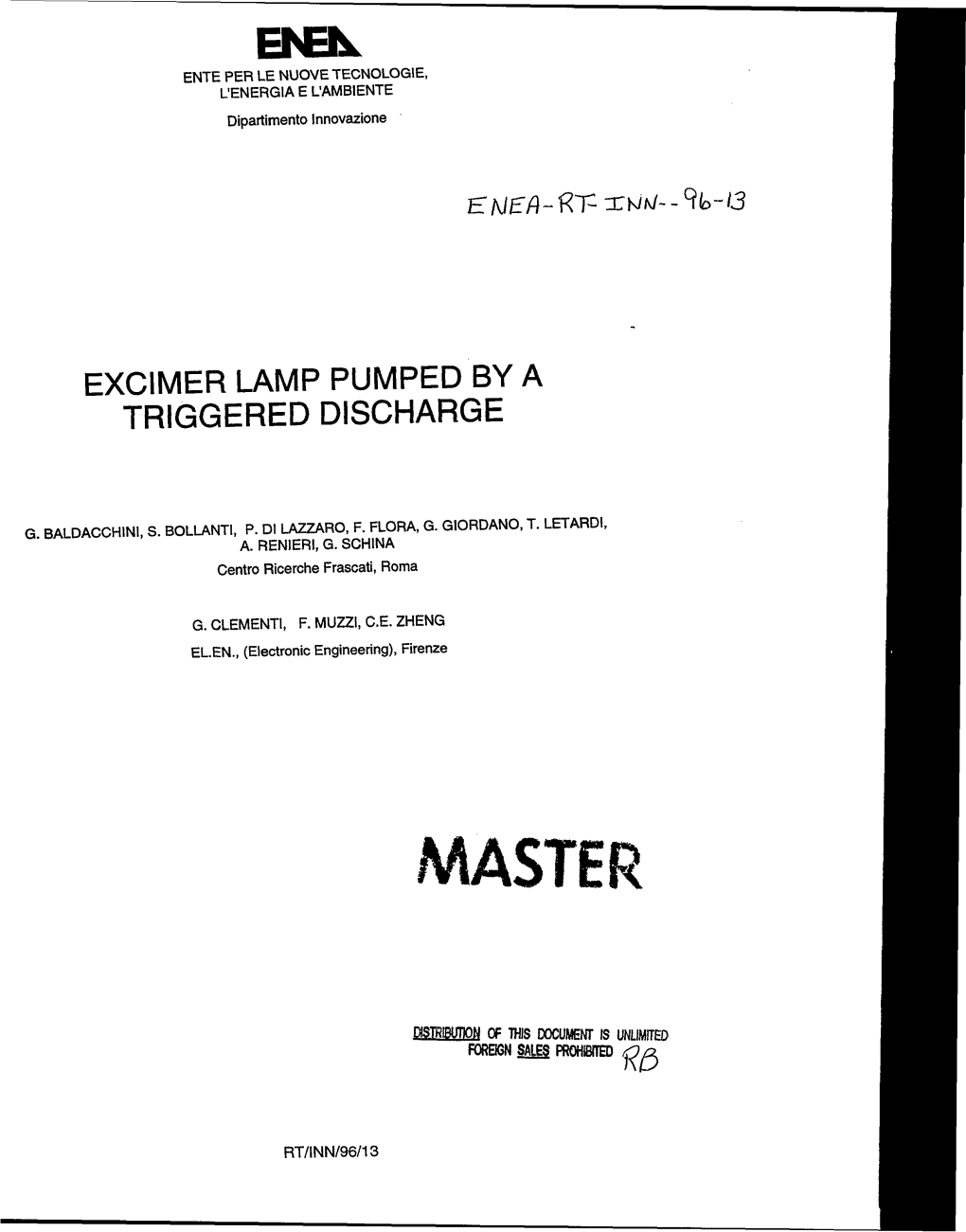 Excimer Lamp Pumped by a Triggered Discharge