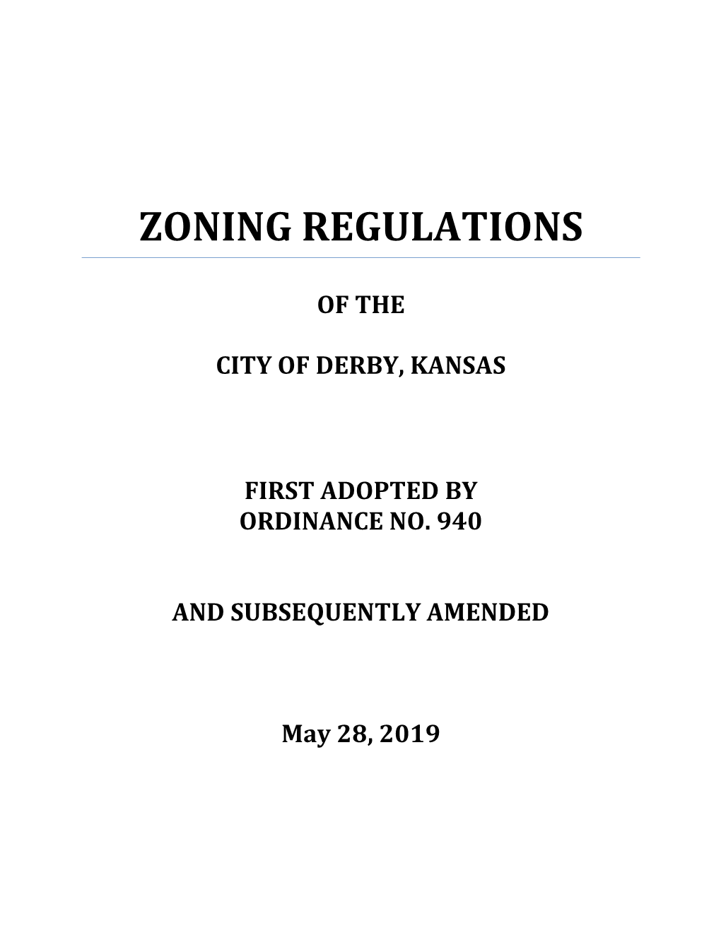 Zoning Regulations