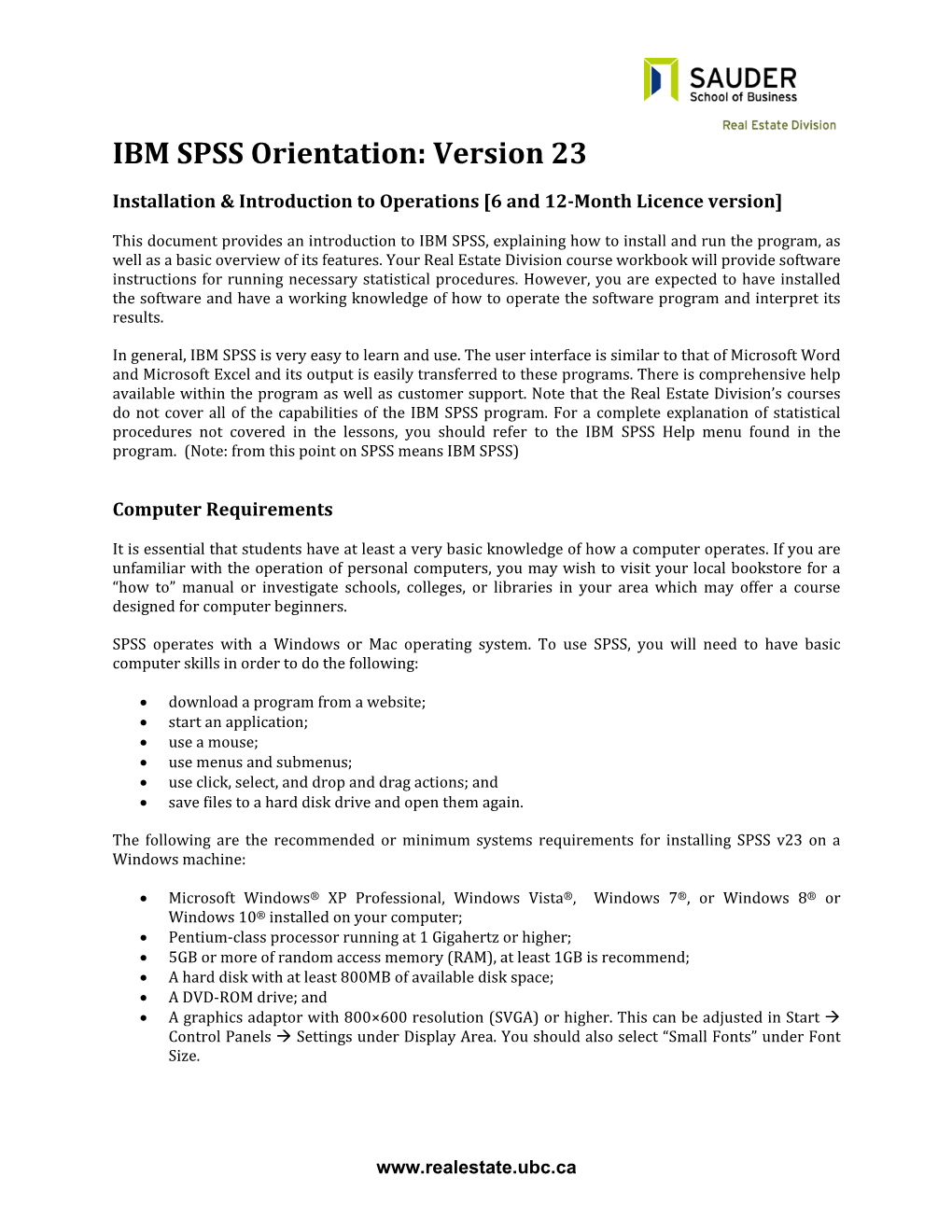 IBM SPSS Orientation: Version 23