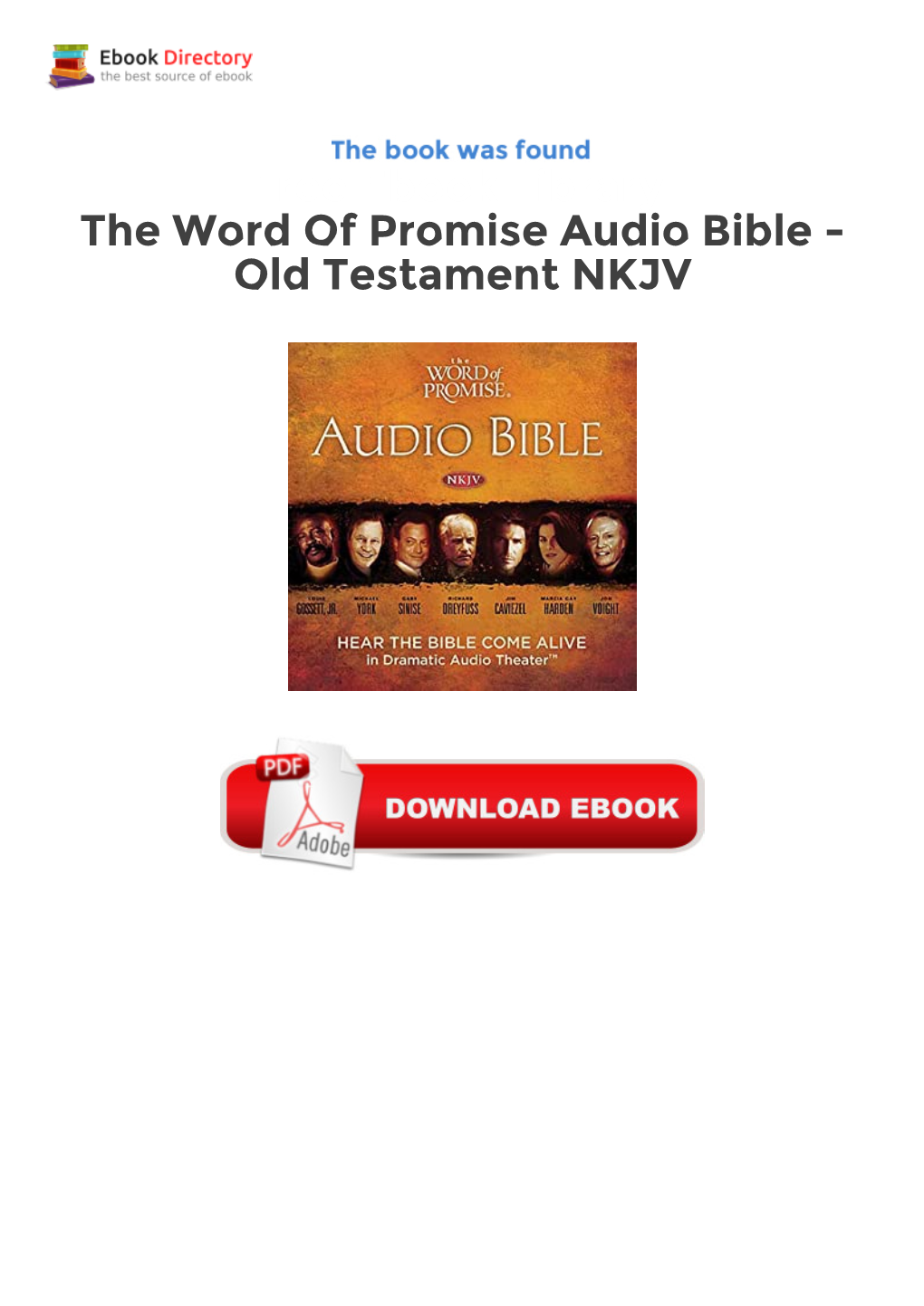 Free Ebook Library the Word of Promise Audio Bible