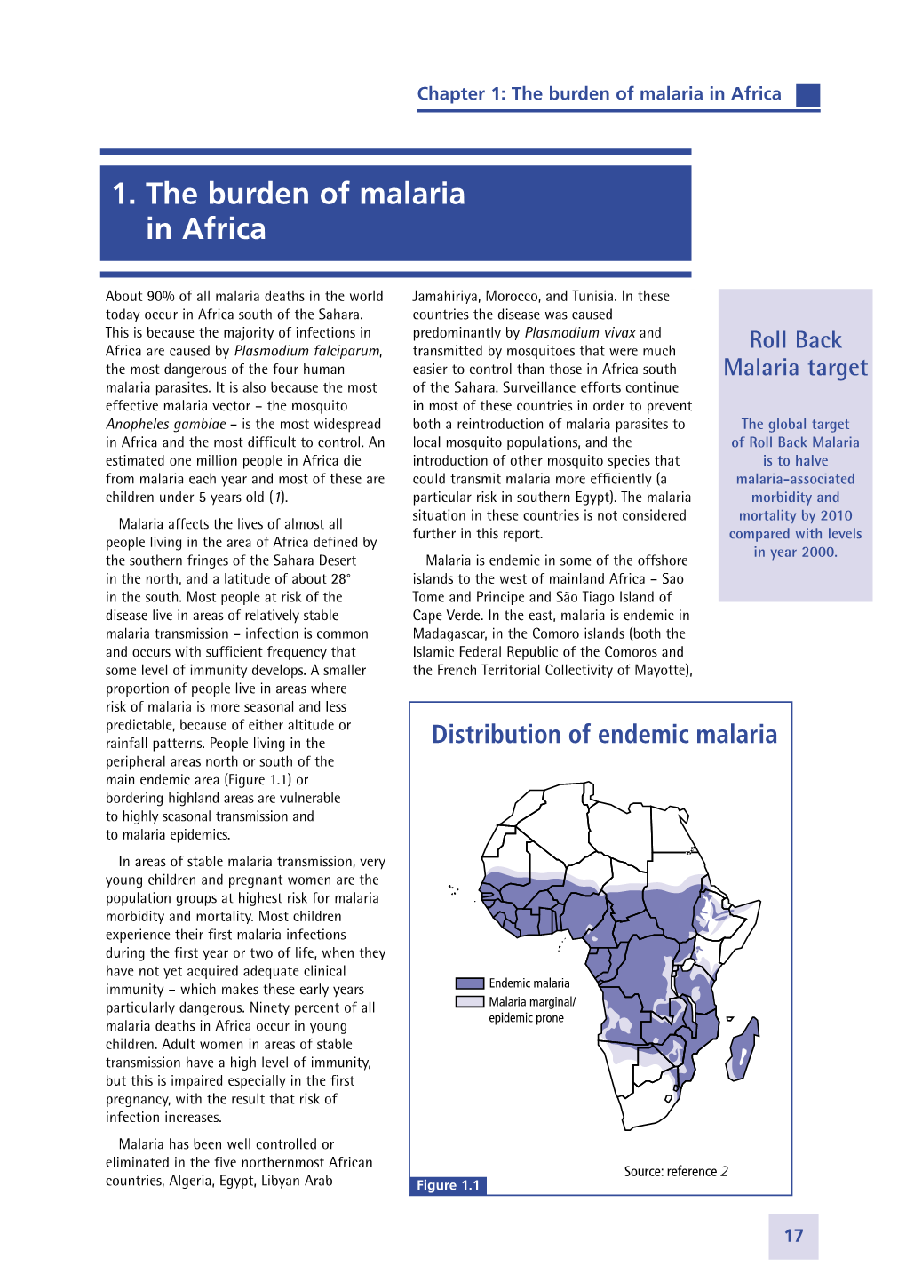 1. the Burden of Malaria in Africa