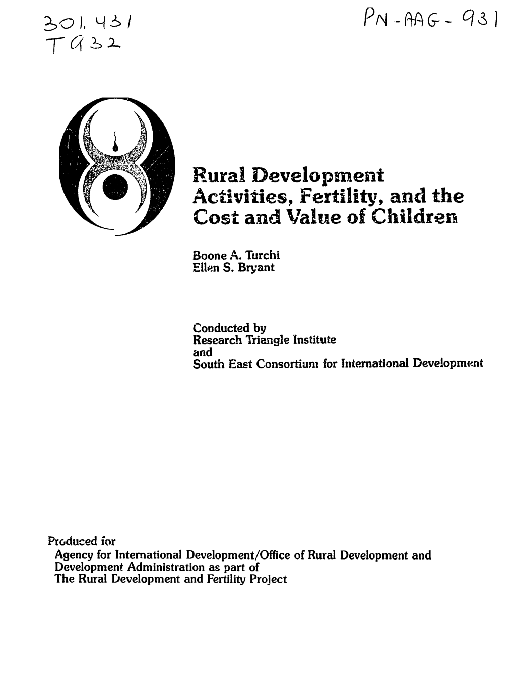 Rural Development Activities, Fertility, and the Cost and Value of Children