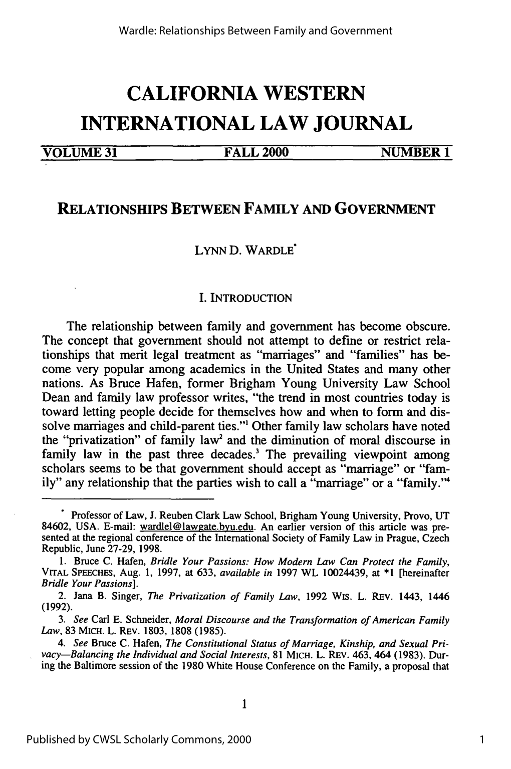 Relationships Between Family and Government