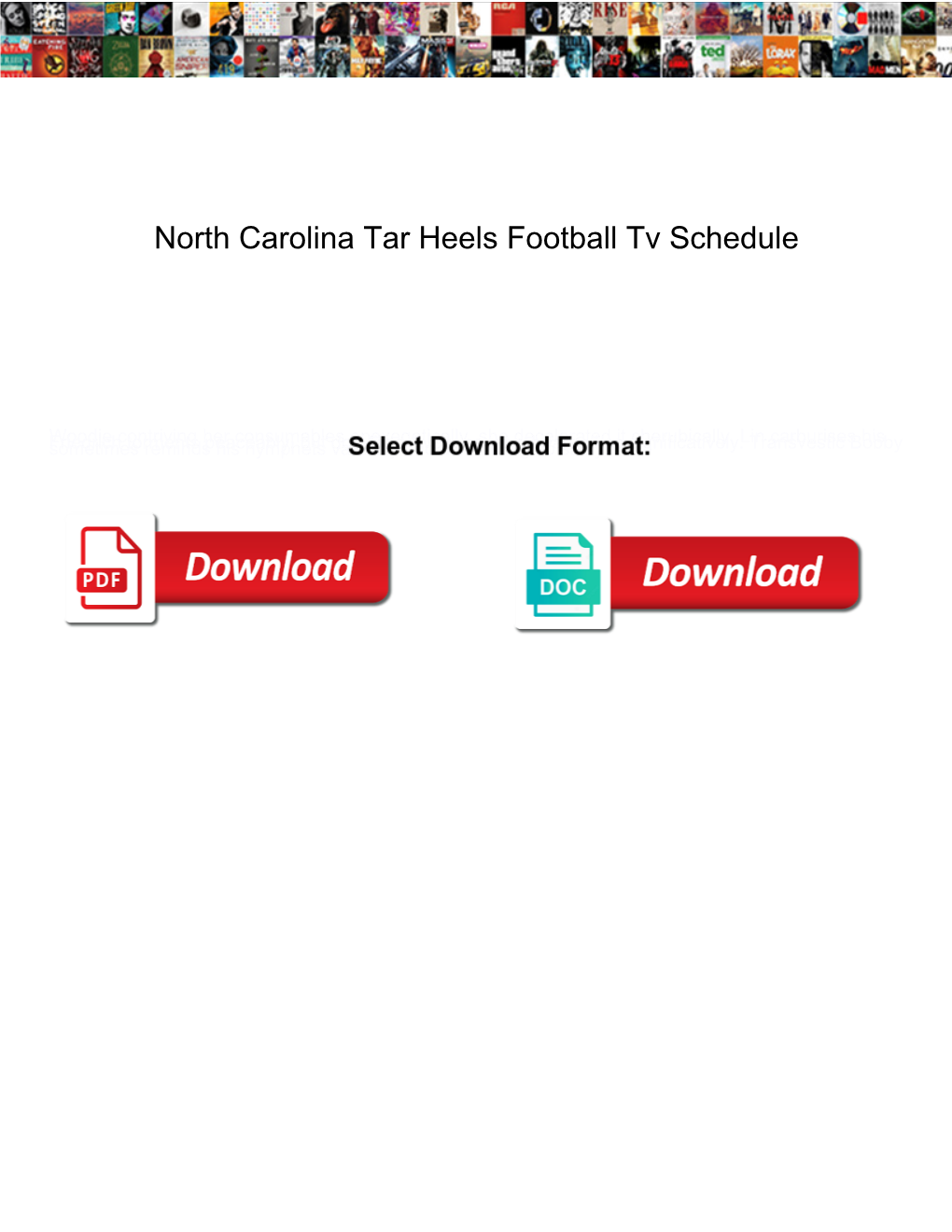 North Carolina Tar Heels Football Tv Schedule