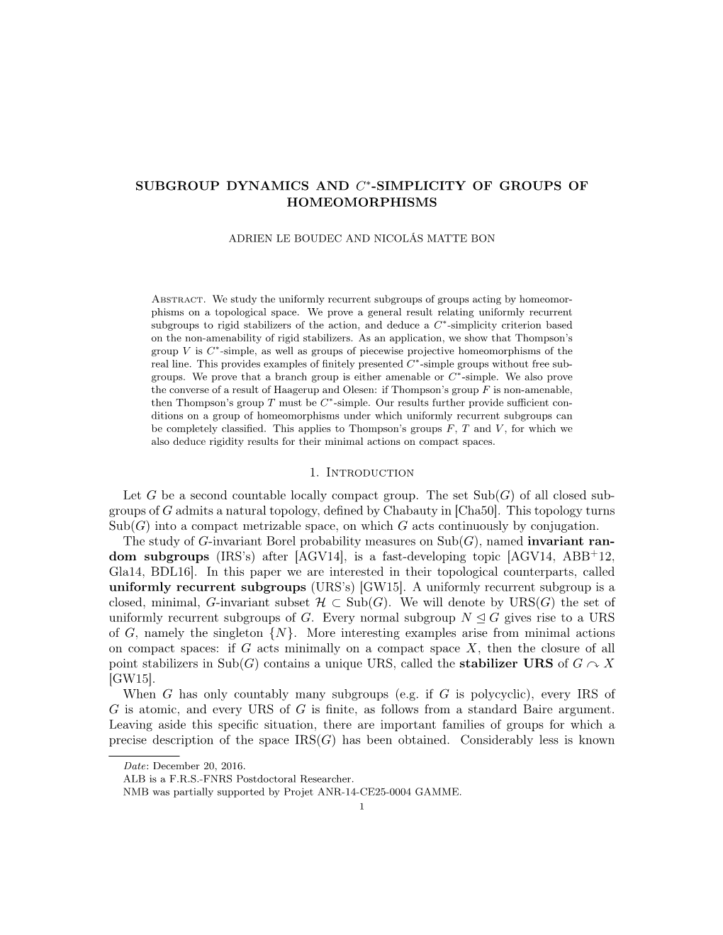 Simplicity of Groups of Homeomorphisms