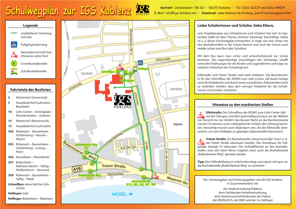 Schulwegplan IGS Koblenz