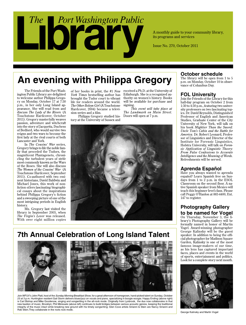 An Evening with Philippa Gregory Vance of Columbus Day