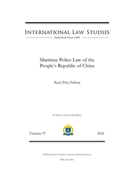 Maritime Police Law of the People's Republic of China