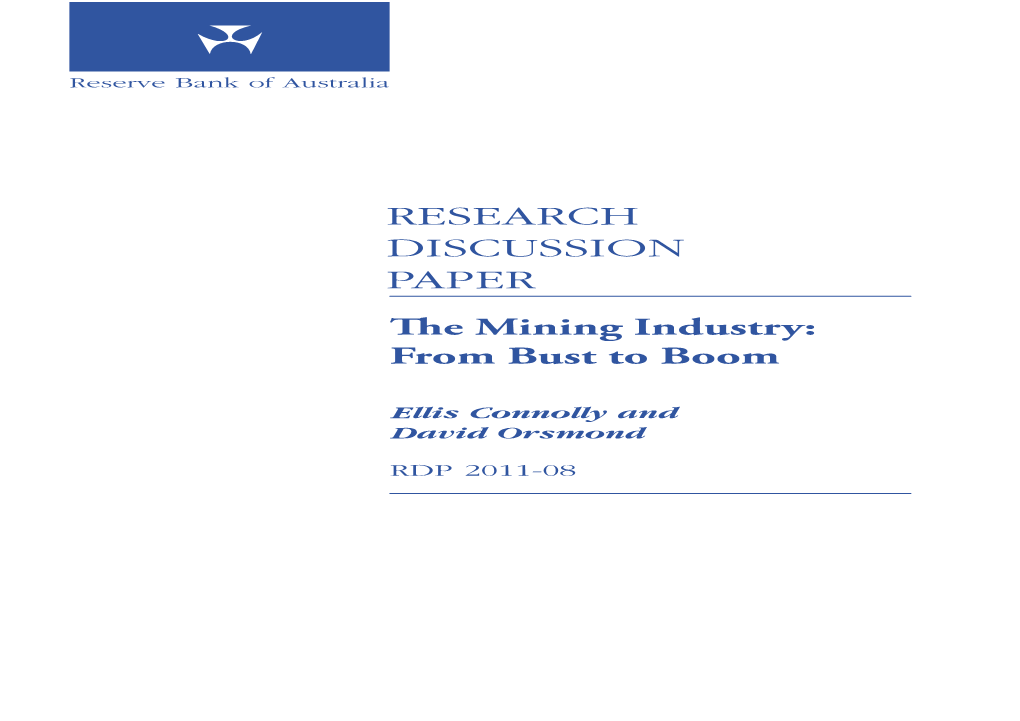 The Mining Industry: from Bust to Boom