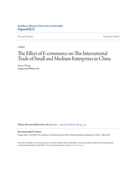 The Effect of E-Commerce on the International Trade of Small And