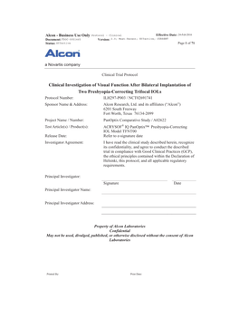 Clinical Investigation of Visual Function After Bilateral Implantation