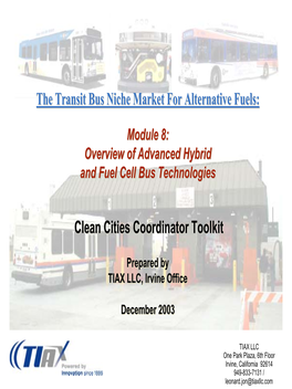 Module 8: Advanced Hybrid and Fuel Cell Bus Technologies