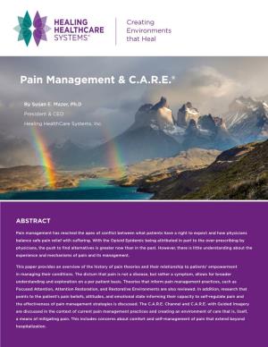 Pain Management & C.A.R.E.®