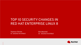 Security Capabilities of Red Hat Enterprise Linux 8