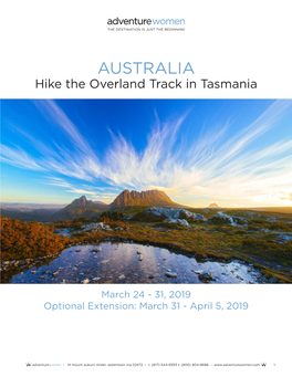 Tasmania Hiking Vacation for Women