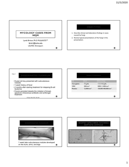 Mycology Cases from Nejm