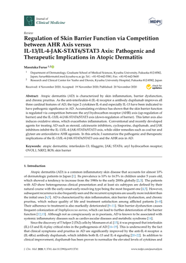 Regulation of Skin Barrier Function Via Competition Between AHR Axis