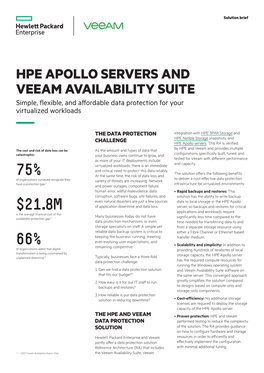 HPE Apollo Servers and Veeam Availability Suite Solution Brief