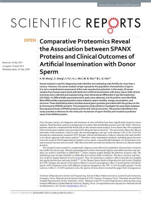 Comparative Proteomics Reveal the Association Between SPANX